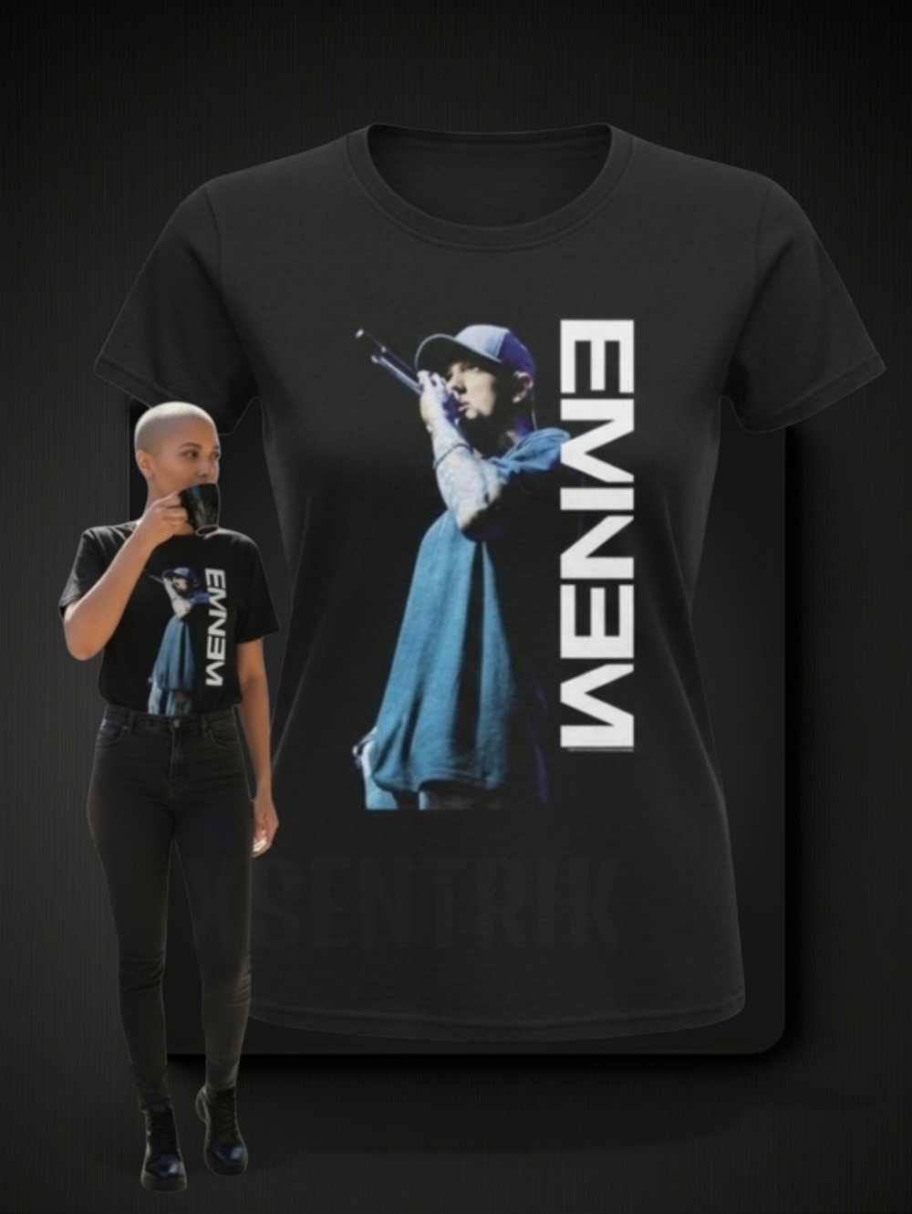 Eminem Mic'd Shadow Tee ▪︎ Black